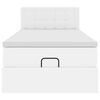 vidaXL Ottomani voodi madratsiga, valge, 90x200cm, kunstnahk