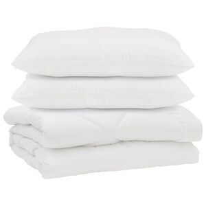 vidaXL Suletekk padjaga 3 pcs Valge Mikrofiiber