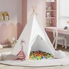 vidaXL Teepee telk Valge 120 x 120 x 150 cm Kangas ja Plastik