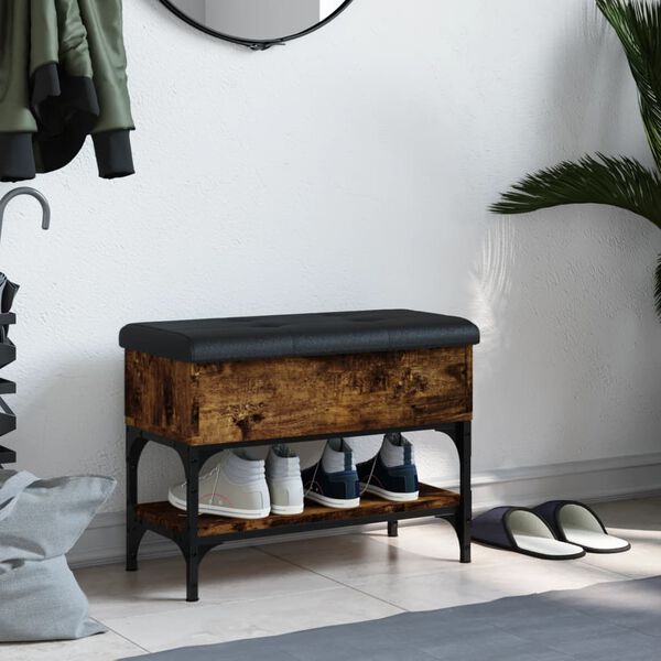 vidaXL jalatsipink, suitsutatud tamm, 62 x 32 x 45 cm, tehispuit