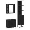 vidaXL Vannitoa valamud 3 tk Must 33 x 33 x 185,5 cm Tehispuit