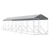 vidaXL katusega koeraaedik, h&otilde;bedane, 2x14x2,5 m, tsingitud teras