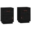 vidaXL &ouml;&ouml;kapid, 2 tk, must 40 x 34 x 55 cm, m&auml;nnipuit