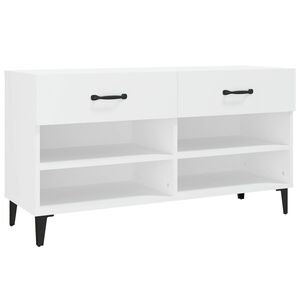 vidaXL jalatsikapp, valge, 102 x 35 x 55 cm, tehispuit