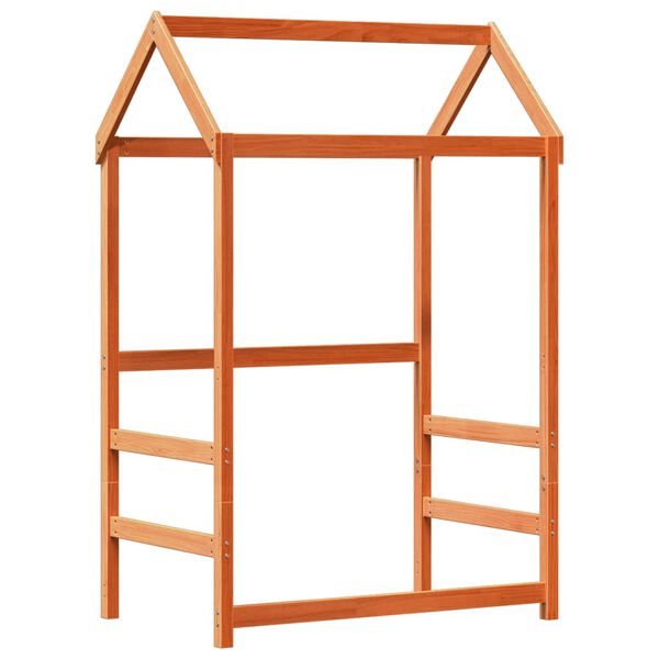 vidaXL katusega voodiraam, vahapruun, 90 x 190 cm, männipuit