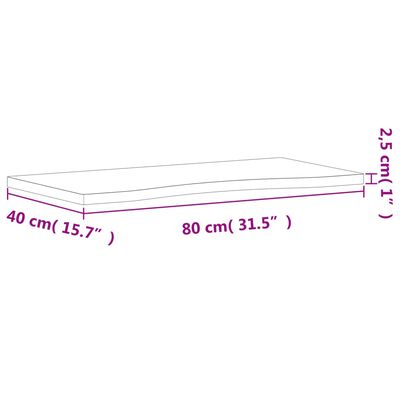 vidaXL kirjutuslaua plaat,80x(36-40)x2,5 cm,pöökpuu