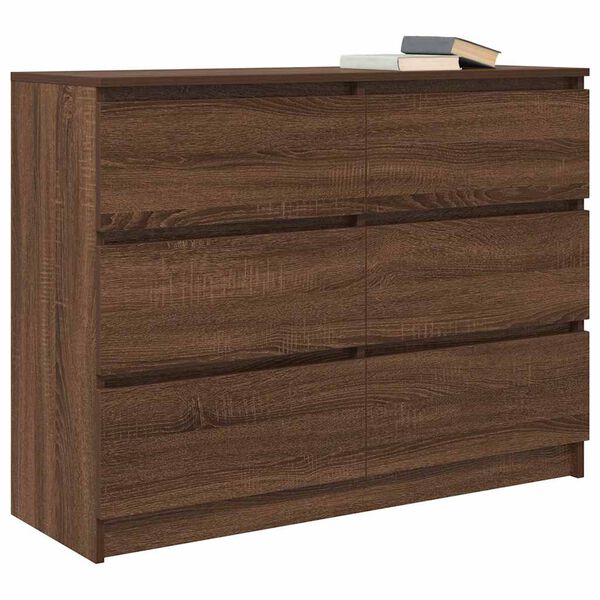 vidaXL puhvetkapp pruun tamm 100x35x76 cm Engineered Wood