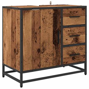 vidaXL Vannitoa kapp sahtliga Vana puit 65 x 33 x 60 cm Tehispuit