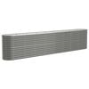vidaXL aia taimelava, galvaniseeritud teras, 332x40x68 cm, hall