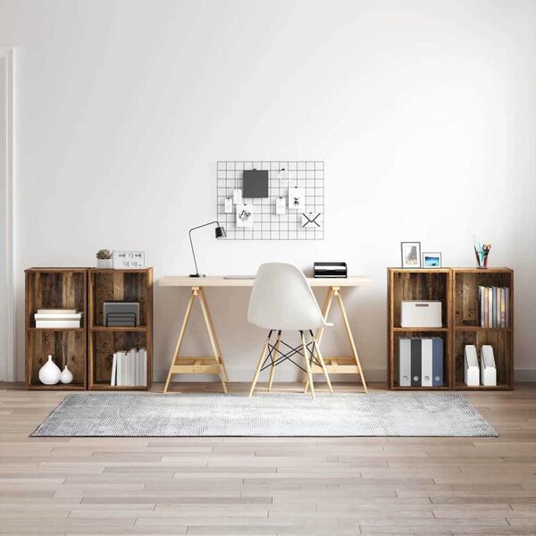 vidaXL Telerikapi komplekt 4 pcs Vana puit 37 x 37 x 72 cm Tehispuit