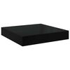vidaXL seinariiulid, 4 tk, k&otilde;rgl&auml;ikega must, 23 x 23,5 x 3,8 cm MDF