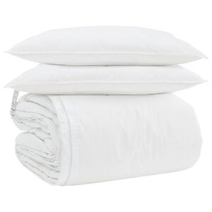 vidaXL Teki komplekt padjaga 3 pcs Valge Down Feather
