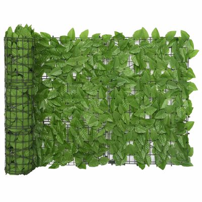 vidaXL rõdusirm, rohelised lehed, 300 x 75 cm