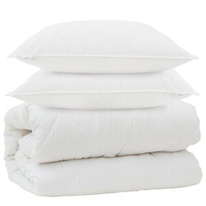 vidaXL Tek padjadega padjaga 3 pcs Valge Mikrofiiber