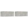 vidaXL seina telerikapid, 2 tk, betoonhall, 80 x 30 x 30 cm, tehispuit