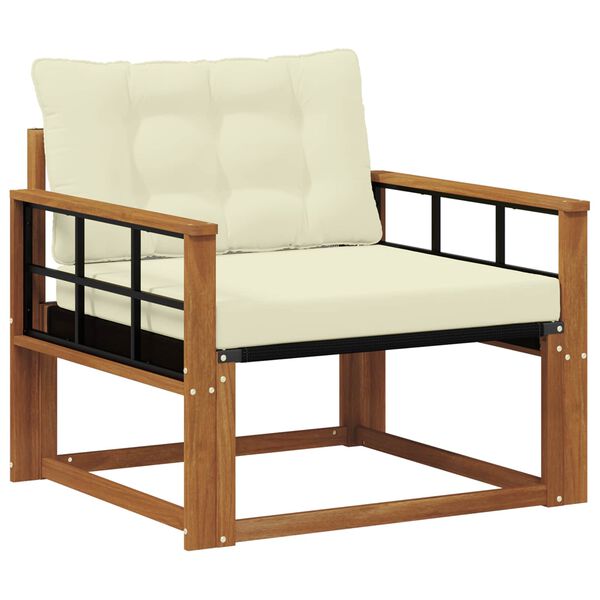 vidaXL V&auml;li diivanikomplekt Tugev acacia puit ja Textilene Neutraalne