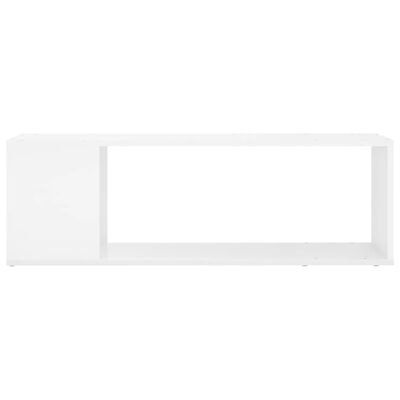 vidaXL telerikapp, kõrgläikega valge, 100 x 24 x 32 cm, puitlaastplaat