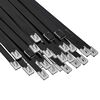 vidaXL Kaabli sidumine 250 tk 7,9 x 500 mm Must