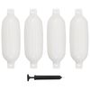 vidaXL paadi kaitseraud 4 tk, valge, 58,5 x 16,5 cm, PVC