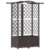 vidaXL T&otilde;stetud Padi Kase ja Katusega Pruun 122 x 40 x 138 cm PP