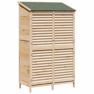 vidaXL Aiashed katusega Naturaalne 106 x 56 x 176,5 cm Tugev kuusepuit