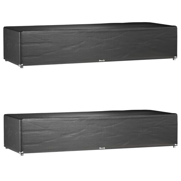 vidaXL päevitustooli katted 2 tk, 12 aasaga, 205x75x40 cm, polüetüleen