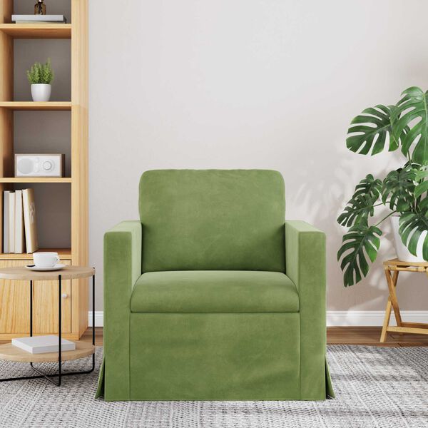 vidaXL Diivan Hele roheline &Uuml;ldm&otilde;&otilde;tmed: 78 x 78 x 80 cm (L x S x K)