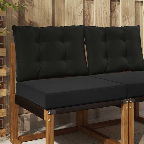 vidaXL V&auml;lim&ouml;&ouml;blitugi patja 2 pcs Must Pol&uuml;ester