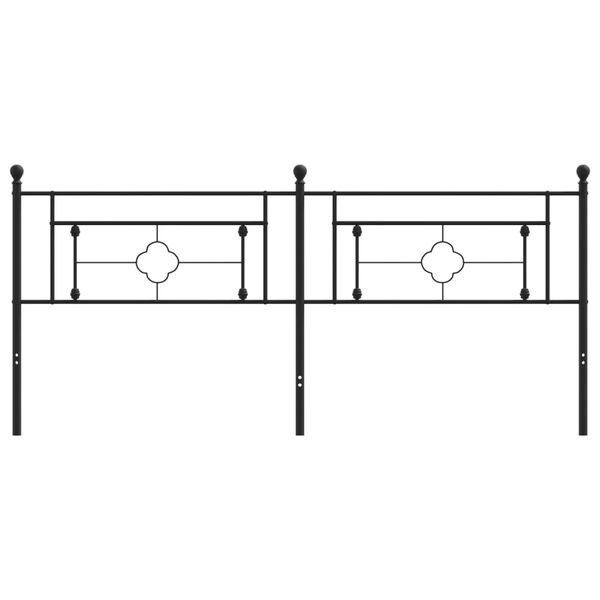 vidaXL metallist vahetatav voodipeats, must, 200 cm