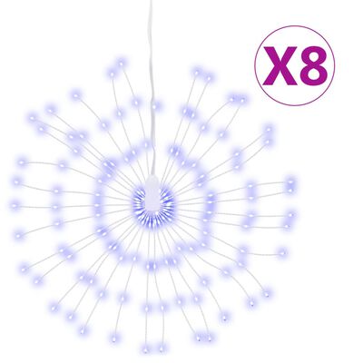 vidaXL jõulutuli 140 cm, LEDid, 8 tk, sinine, 17 cm