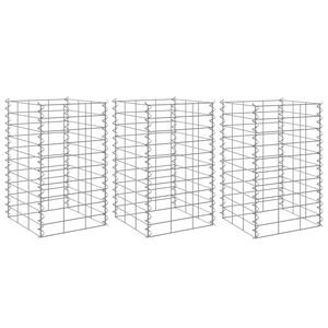 vidaXL gabioon taimelavad 3tk, 30 x 30 x 50 cm, raud