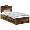 vidaXL Voodi raam sahtliga Suitsetatud Tamm 90 x 190 cm Inseneripuit