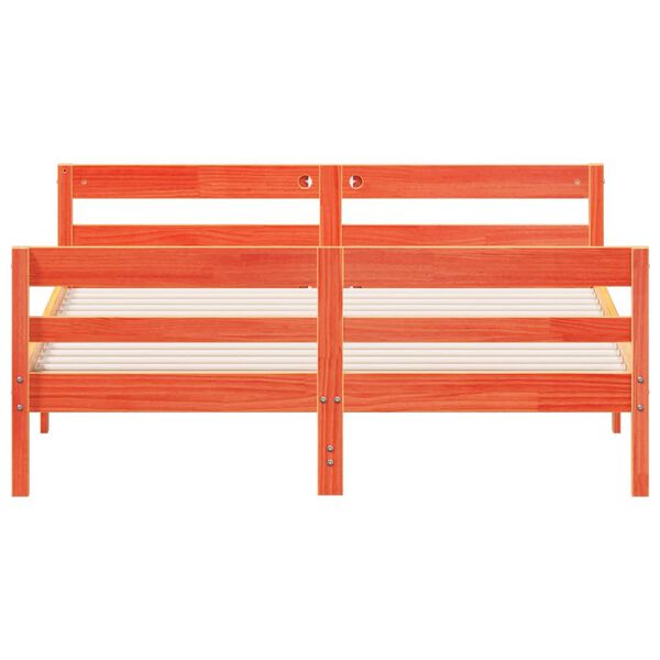 vidaXL voodiraam ilma madratsita, vahapruun, 120 x 200 cm, m&auml;nnipuit