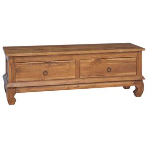 vidaXL Telerialus sahtliga Neutraalne 110 x 35 x 40 cm Tugev teakpuit