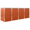 vidaXL nelja prügikasti kuur 276,5x77,5x112,5 cm, roostevaba teras