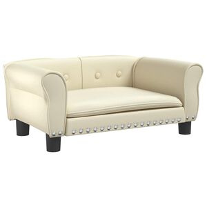 vidaXL koeravoodi, kreemjas , 70 x 45 x 30 cm, kunstnahk