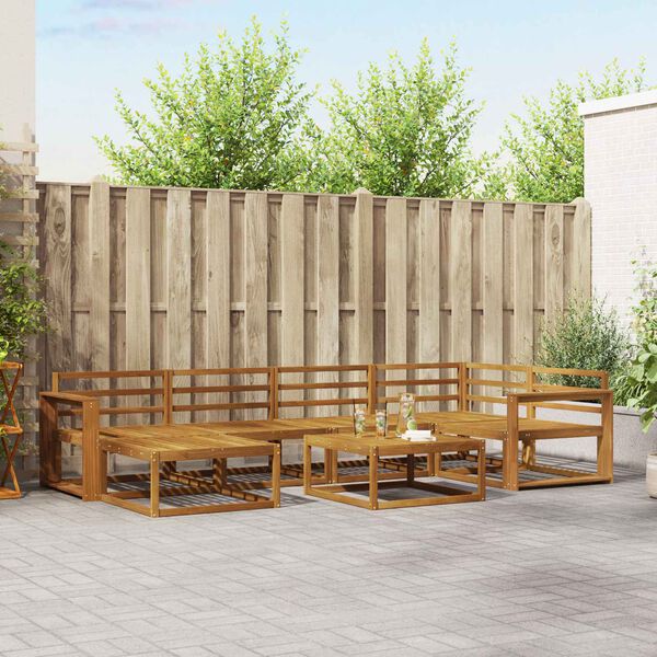 vidaXL V&auml;li diivanikomplekt 7 pcs Neutraalne Tugev akatsiapuu