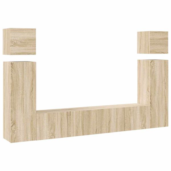 vidaXL 8-osaline telerikappide komplekt, Sonoma tamm, tehispuit