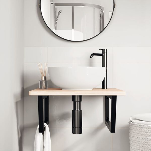 vidaXL seinale kinnitatav valamuriiul, teras ja tammepuit