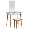 vidaXL Tualettlaua komplekt FAUSKE 3 pcs Valge 76 x 50 x 143 cm