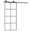 vidaXL liuguks tarvikutega, 90 x 205 cm, ESG-klaas ja alumiinium