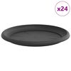 vidaXL Ringikujuline Lilletaldrik 24 pcs Must &Oslash; 27 x 2,5 cm Plastmass