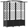 vidaXL T&otilde;stetud Padi Kase ja Katusega Must 163 x 40 x 138 cm PP