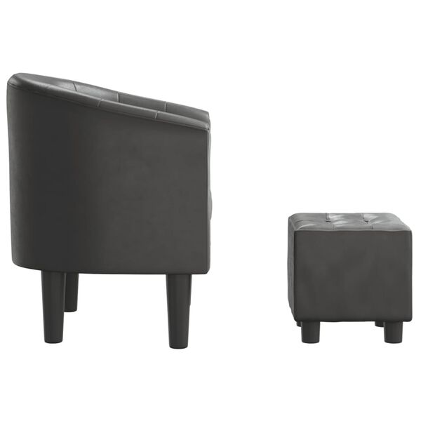 vidaXL tugitool jalapingiga, hall, kunstnahk