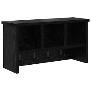 vidaXL Seinale kinnitatav riidepuu Must tamm 50 x 16 x 26 cm Tehispuit