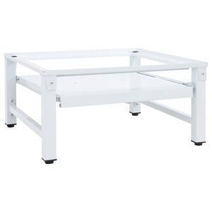 vidaXL pesumasina alus v&auml;ljat&otilde;mmatava riiuliga, valge