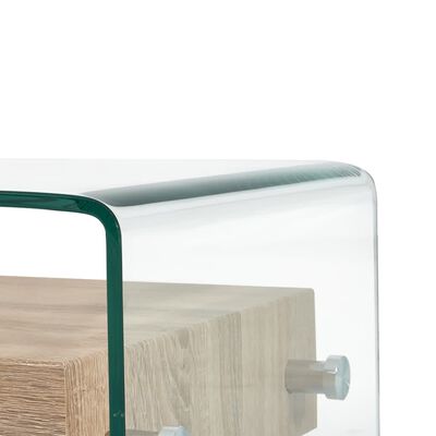 vidaXL kohvilaud läbipaistev 98 x 45 x 31 cm karastatud klaas