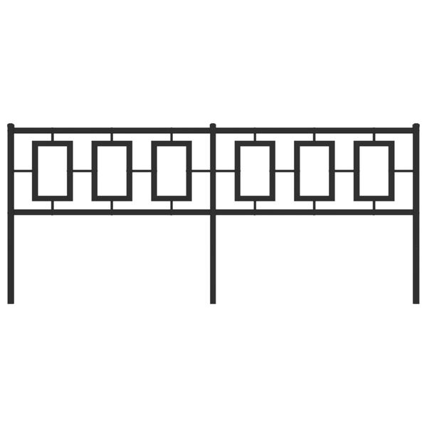 vidaXL metallist voodipeats, must, 193 cm
