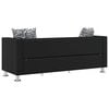 vidaXL 3 istekohaga diivan, kunstnahast, must