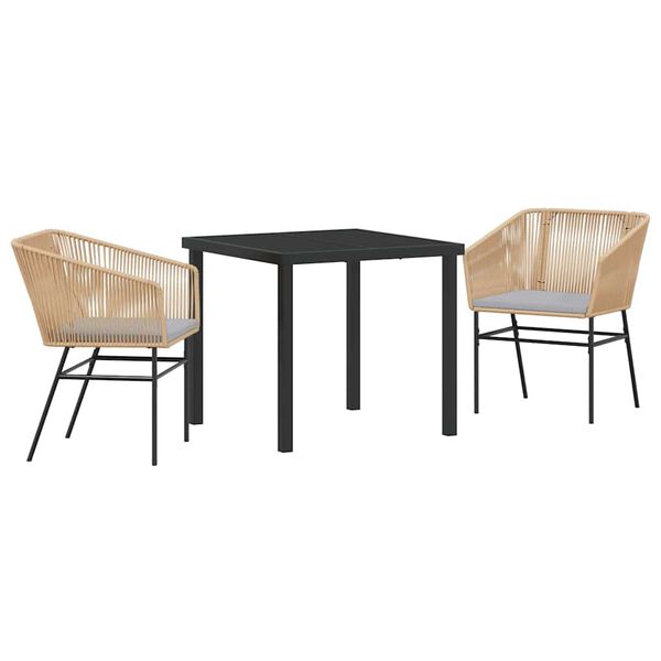 vidaXL Aia s&ouml;&ouml;gilaudade komplekt 3 pcs Pruun Pulberv&auml;rvitud teras